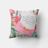 レッドローゼスフローラレター封筒マザーズデイ クッション (裏面)