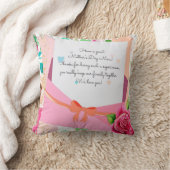 レッドローゼスフローラレター封筒マザーズデイ クッション (ブランケット)