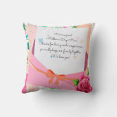 レッドローゼスフローラレター封筒マザーズデイ クッション (裏面)