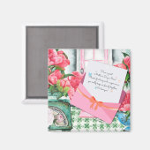 レッドローゼスフローラレター封筒マザーズデイ マグネット (正面/裏面)