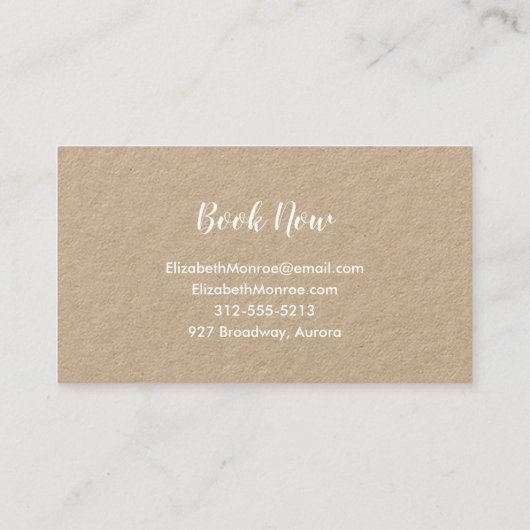 レッドローゼスフローラ美容師サロンメイクアップクラフト 名刺 (裏面)