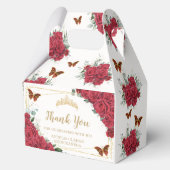 レッドローゼスフローラ蝶金ゴールド誕生日ゲーブル フェイバーボックス (裏面)