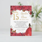 レッドローゼスフローラ金ゴールドキンセアニラ15祈りの言葉カード エンクロージャーカード (スタンド正面)