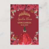 レッドローゼスフローラ金ゴールドキンセアニラ15祈りの言葉カード エンクロージャーカード (裏面)