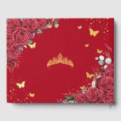 レッドローゼスフローラ金ゴールドキンセアニラQuince 15写真 ゲストブック (裏面)