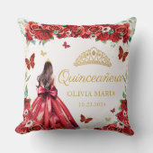 レッドローゼスフローラ金ゴールドプリンセスティアラキンセアニェラ クッション (正面)