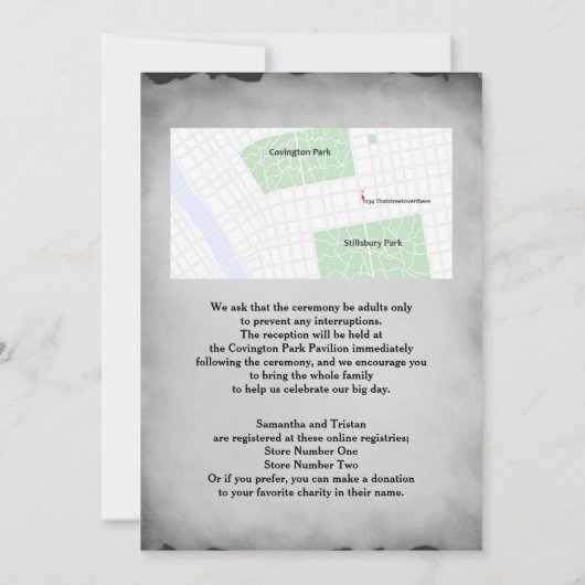 レッドローゼスヴァンパイアゴシック結婚ズ 招待状 (裏面)