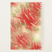 レッドローゼスヴィンテージフローラルパターンプランナー プランナー手帳 (裏面)