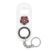 レッドローゼス付きペンタグラム キーホルダー栓抜き (裏面)