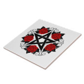 レッドローゼス付きペンタグラム タイル (側面)