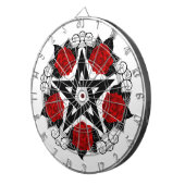 レッドローゼス付きペンタグラム ダーツボード (正面右)