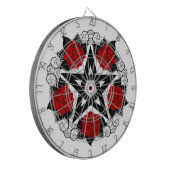 レッドローゼス付きペンタグラム ダーツボード (正面左)