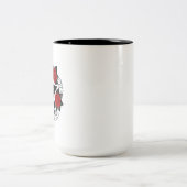 レッドローゼス付きペンタグラム ツートーンマグカップ (中央)