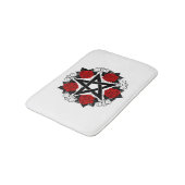 レッドローゼス付きペンタグラム バスマット (アングル)