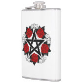 レッドローゼス付きペンタグラム フラスク (左)