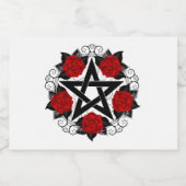 レッドローゼス付きペンタグラム フードラベル (シングルラベル)