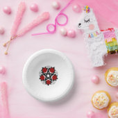 レッドローゼス付きペンタグラム ペーパーボウル (パーティー)