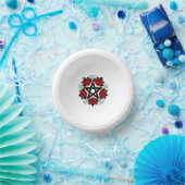 レッドローゼス付きペンタグラム ペーパーボウル (パーティー)