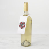 レッドローゼス付きペンタグラム ボトルネックタグ (アングル)