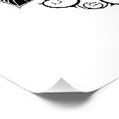 レッドローゼス付きペンタグラム ポスター (コーナー)