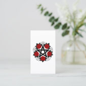 レッドローゼス付きペンタグラム 割引カード (スタンド正面)