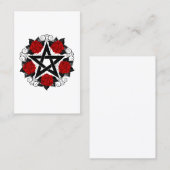 レッドローゼス付きペンタグラム 名刺 (正面/裏面)