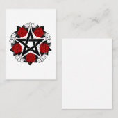 レッドローゼス付きペンタグラム 名刺 (正面/裏面)