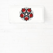 レッドローゼス付きペンタグラム 横断幕 (インサイチュ)