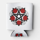 レッドローゼス付きペンタグラム 缶クーラー (正面)