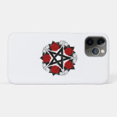 レッドローゼス付きペンタグラム Case-Mate iPhoneケース (裏面(横))