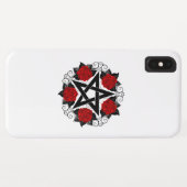 レッドローゼス付きペンタグラム Case-Mate iPhoneケース (裏面(横))