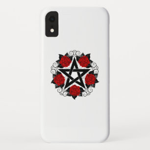 レッドローゼス付きペンタグラム iPhone XRケース