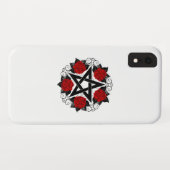 レッドローゼス付きペンタグラム Case-Mate iPhoneケース (裏面(横))