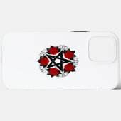 レッドローゼス付きペンタグラム Case-Mate iPhoneケース (裏面 (横))