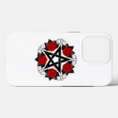 レッドローゼス付きペンタグラム Case-Mate iPhoneケース (裏面 (横))