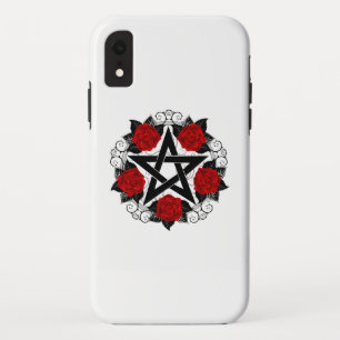 レッドローゼス付きペンタグラム iPhone XRケース