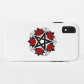 レッドローゼス付きペンタグラム Case-Mate iPhoneケース (裏面(横))