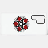 レッドローゼス付きペンタグラム SAMSUNG GALAXYケース (裏面横)