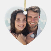 レッドローゼス初めてのクリスマス写真テンプレート セラミックオーナメント (裏面)