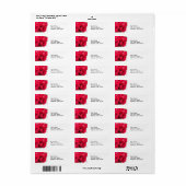 レッドローゼス差出人住所ラベル ラベル (フルシート)