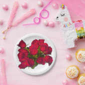 レッドローゼス紙プレート ペーパープレート (パーティー)