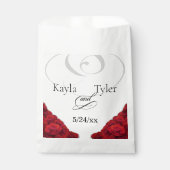 レッドローゼス結婚式の引き出物バッグ フェイバーバッグ (正面)