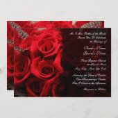 レッドローゼス結婚式招待状2 招待状 (正面/裏面)