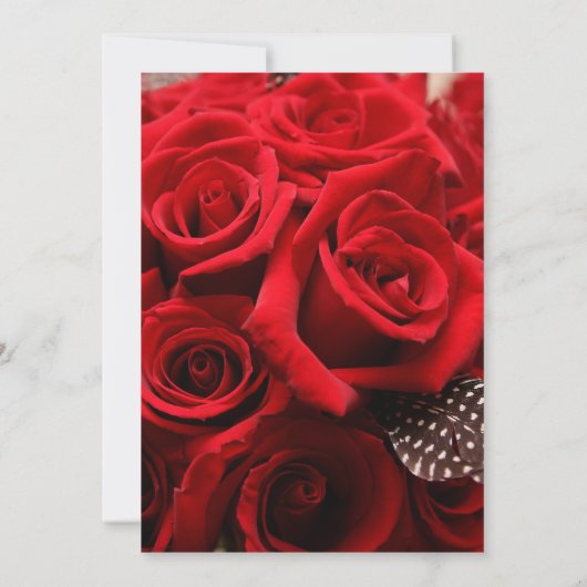 レッドローゼス結婚式招待状 招待状 (裏面)