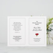 レッドローゼス結婚式 プログラムテンプレート (スタンド正面)