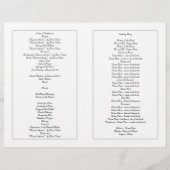 レッドローゼス結婚式 プログラムテンプレート (裏面)