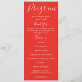 レッドローゼス結婚式 プログラム (正面)