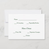 レッドローゼス縁どフローラウェディングRSVP 出欠カード (裏面)