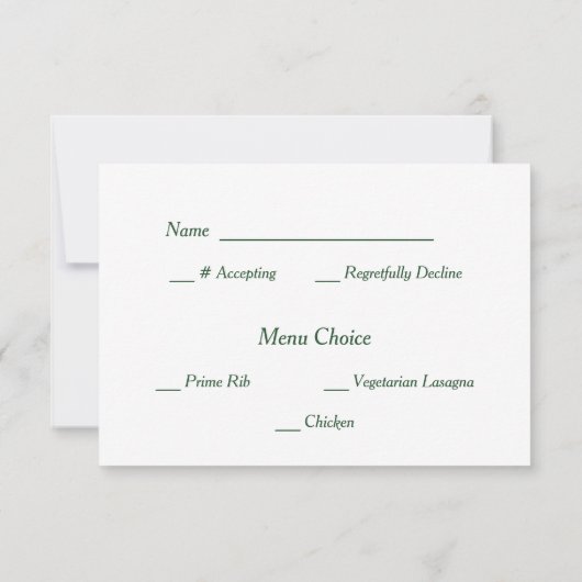 レッドローゼス縁どフローラウェディングRSVP 出欠カード (裏面)