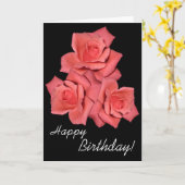 レッドローゼス誕生日カード カード (黄色い花)